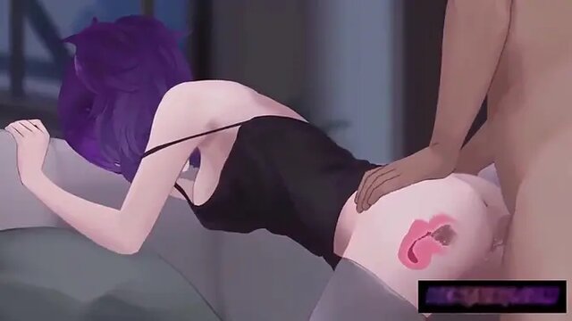 Two slutty teen sisters get double creampie in intense hentai fuck session