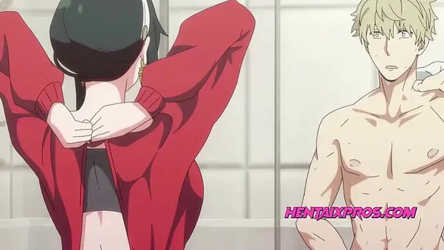 Japanese teen couple fuck in steamy shower - uncensored 18+ 3D animation