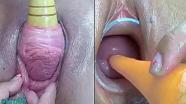 Crazy Asian MILF receives her pee hole penetrated and fucked with veggies