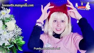 Soft ballerina with red bow, makeup, blonde, emo, fetish