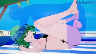 Inflamed beachside romp with Tatsumaki my lustful Asian cartoon fiancée