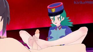 Officer Jenny's filthy fornication frenzy in a love hotel, Pokémon style