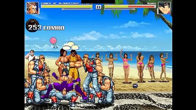 Ninja Asagi gets pounded in doggystyle gangbang