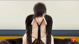 Kobeni rides a cock🍆 in Chainsaw Man Hentai - Asian Japanese 3D Anime Porn