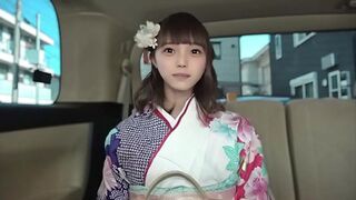 20-year-old with hidden huge breasts —  G cup —  on the way home from the coming-of-age ceremony  Photographed as a commemorative photoshoot  2